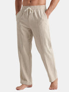 Men's Casual Linen-Blend Drawstring Pants Eleven Oasis