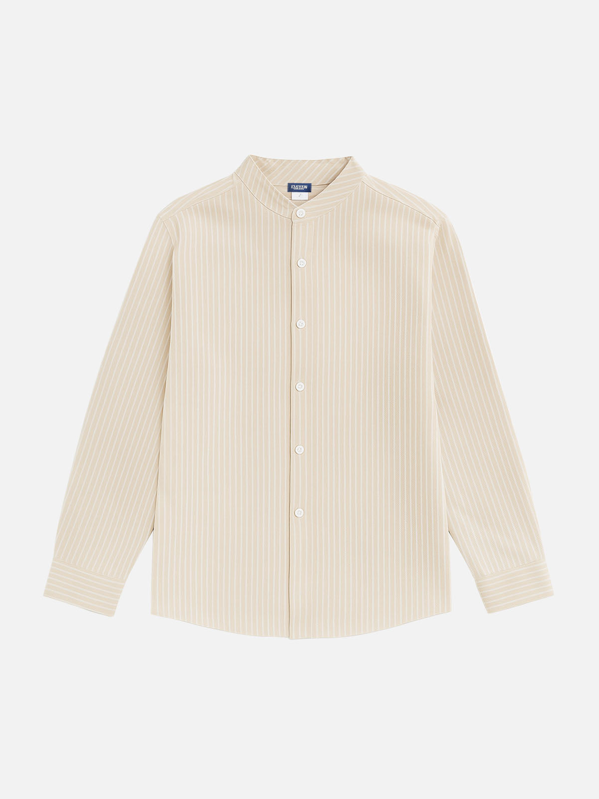 Men's Pinstripe Linen Blend Long Sleeve Shirt ElevenOasis