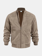 Men's Suede-Feel Bomber Jacket ElevenOasis