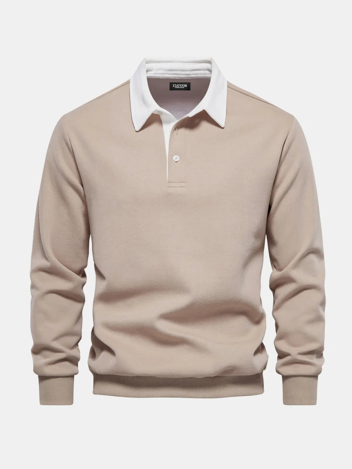 Men's Polo Collar Long Sleeve Sweatshirt ElevenOasis