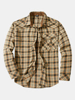 Men's Plaid Flannel Long Sleeve Shirt Eleven Oasis