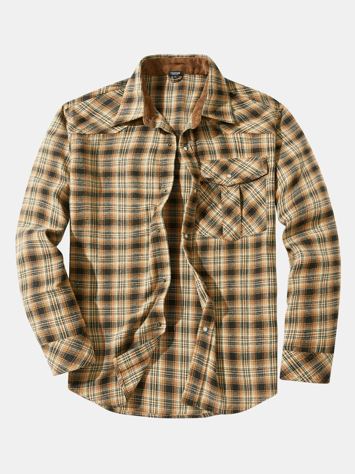 Men's Plaid Flannel Long Sleeve Shirt Eleven Oasis