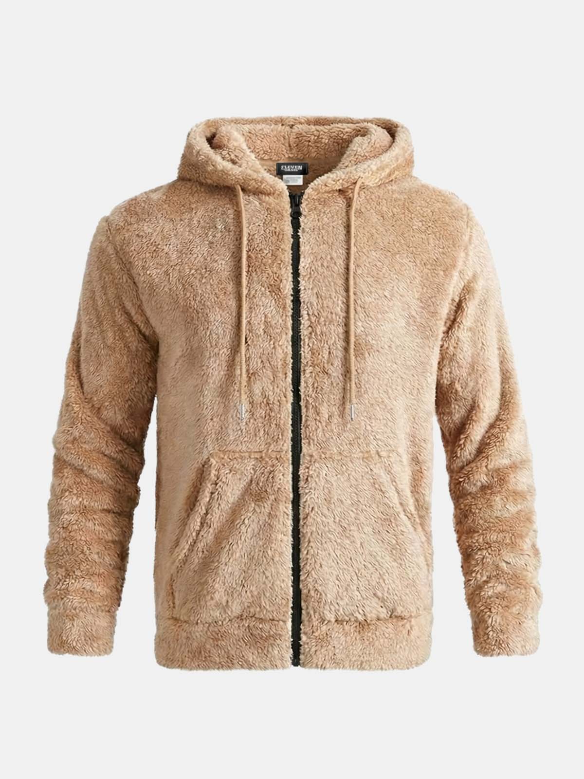 Men's Soft Sherpa Zip Hoodie Jacket Eleven Oasis
