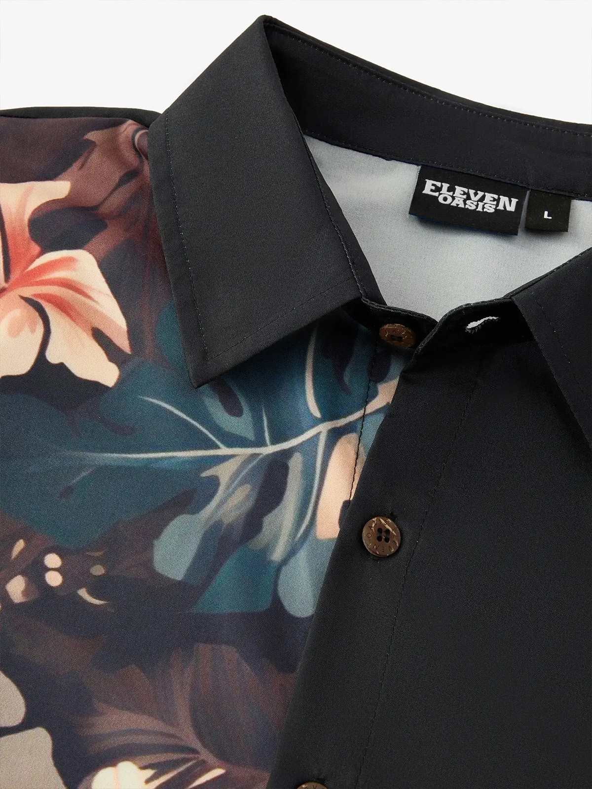 Tall Men's Hawaii Retro Tropical Flora Short Sleeve | Eleven Oasis