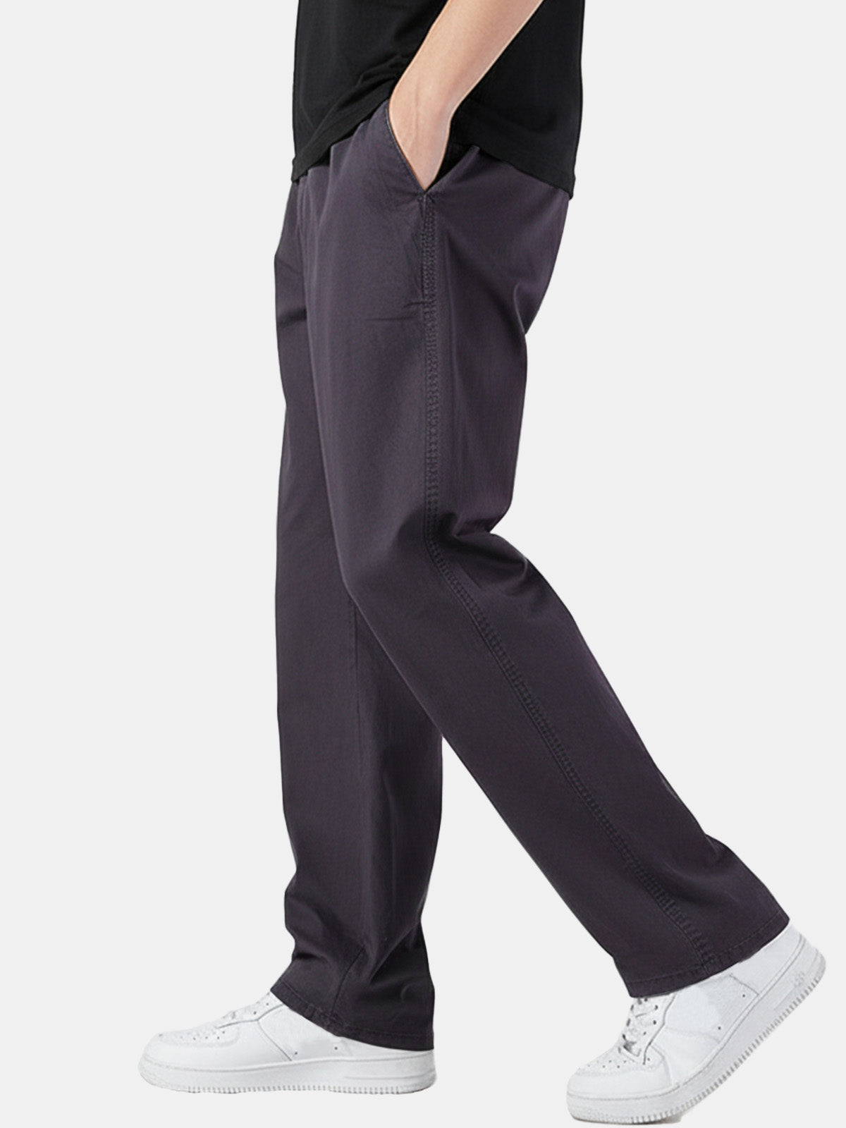 Men's Cotton Elastic Waist Chino Pants ElevenOasis