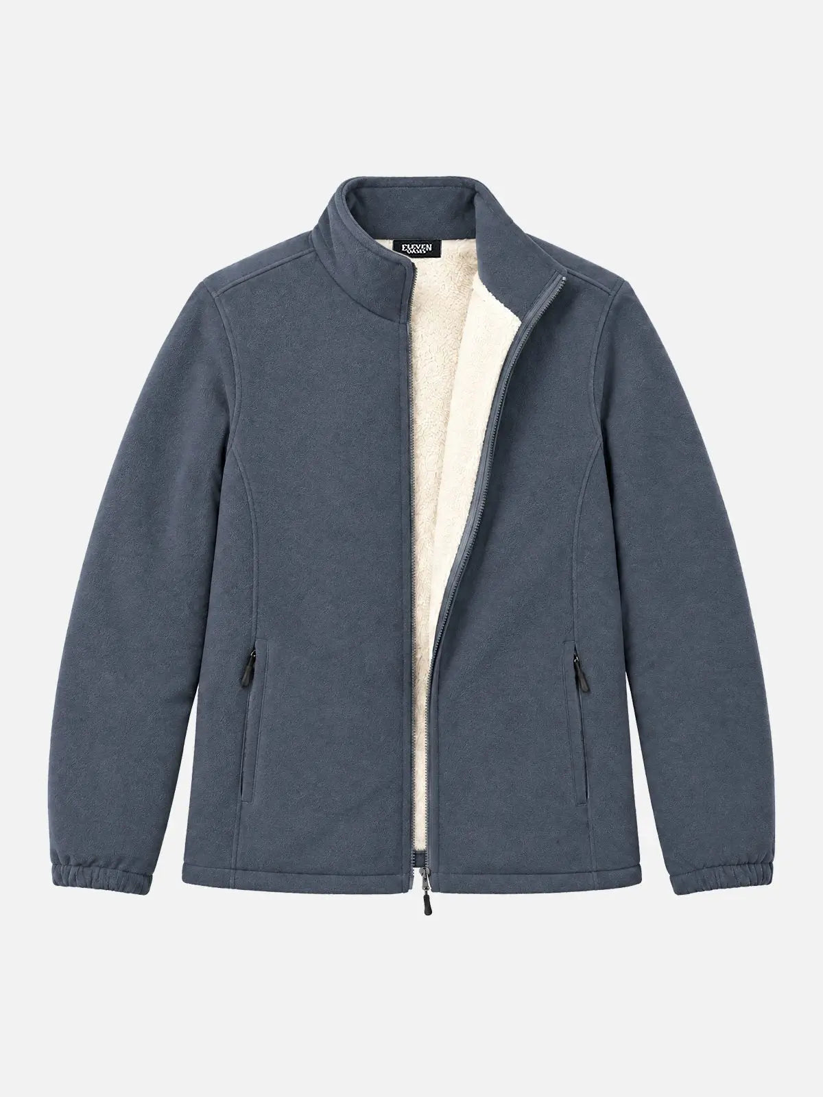 Men's Sherpa-Lined Regular Fit Zip-Up Fleece Jacket