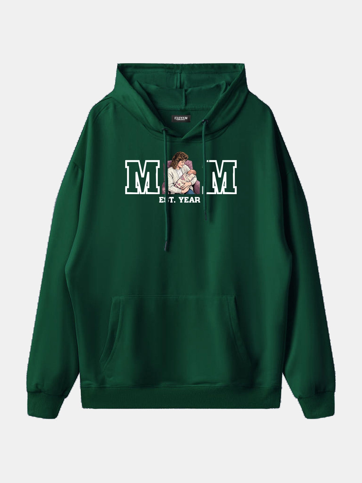 Custom Mom Illustration Hoodie Eleven Oasis
