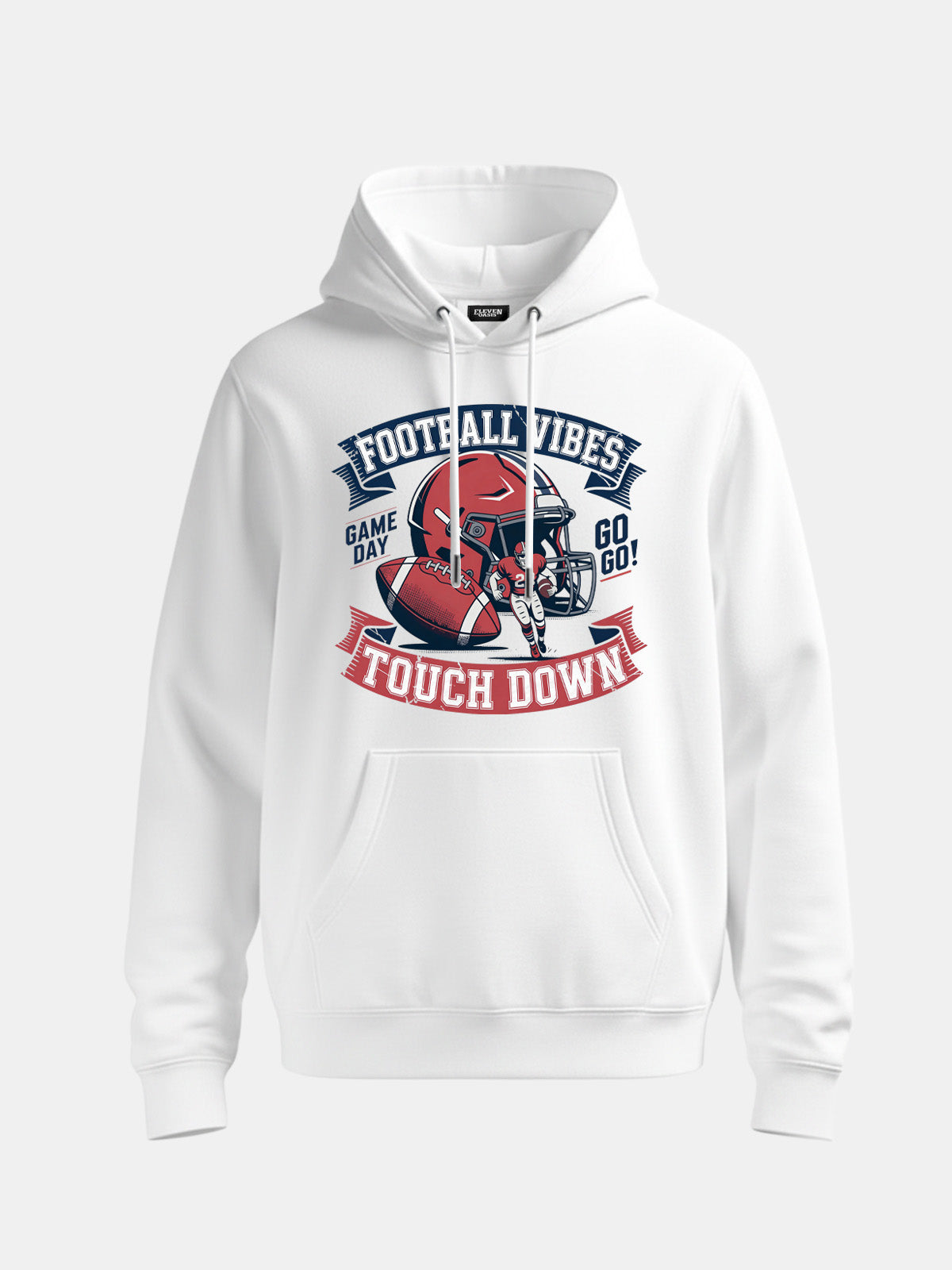 Football Vibes Touchdown Graphic Hoodie Eleven Oasis