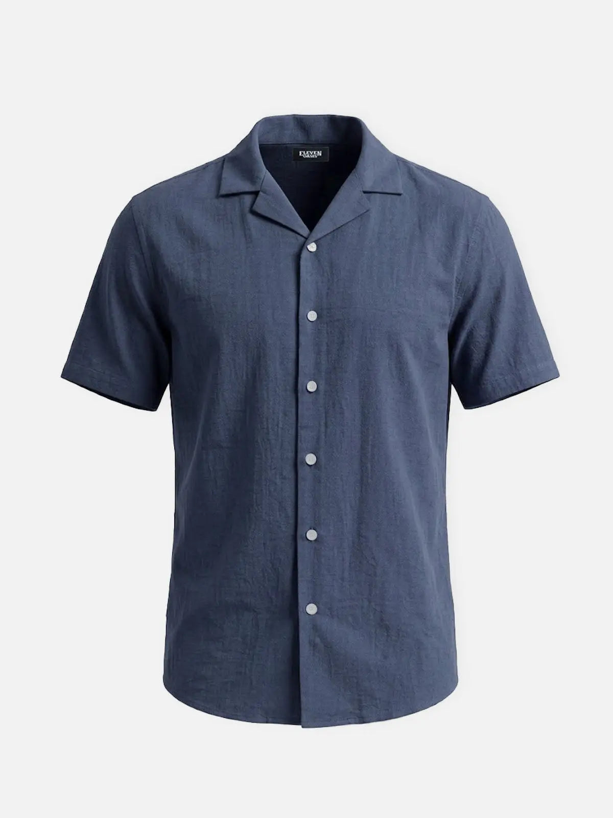 Men's Cotton-Linen Blend Short Sleeve Shirt ElevenOasis
