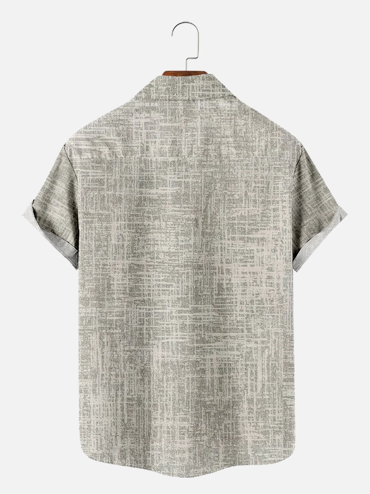 Men's Simple Textured Shirt with Chest Pocket ElevenOasis