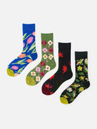 Men's Floral Pattern Crew Socks Eleven Oasis