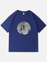 Star Wars E.T. Death Star Bicycle Parody Cotton T-Shirt Eleven Oasis