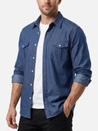 Men's Western Yoke Double Pocket Long Sleeve Shirt Eleven Oasis
