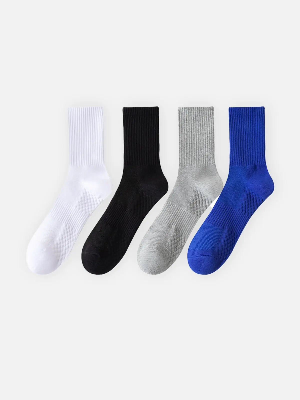 Men's Extended Size Athletic Crew Socks 4-Pack Eleven Oasis