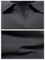 Men's Textured Knit Polo Short Sleeve Shirt Eleven Oasis