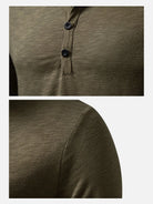 Men's Cotton Henley Long Sleeve Shirt Eleven Oasis