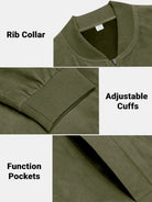 Men's Suede-Feel Bomber Jacket ElevenOasis