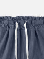 Men's Pinstripe Linen Blend Drawstring Pants ElevenOasis