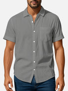 Men's Classic Linen Blend Short Sleeve Shirt Eleven Oasis