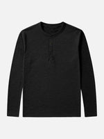 Men's Cotton Henley Long Sleeve Shirt Eleven Oasis
