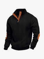 Men's Braided Cable Knit Quarter Button Sweater Eleven Oasis