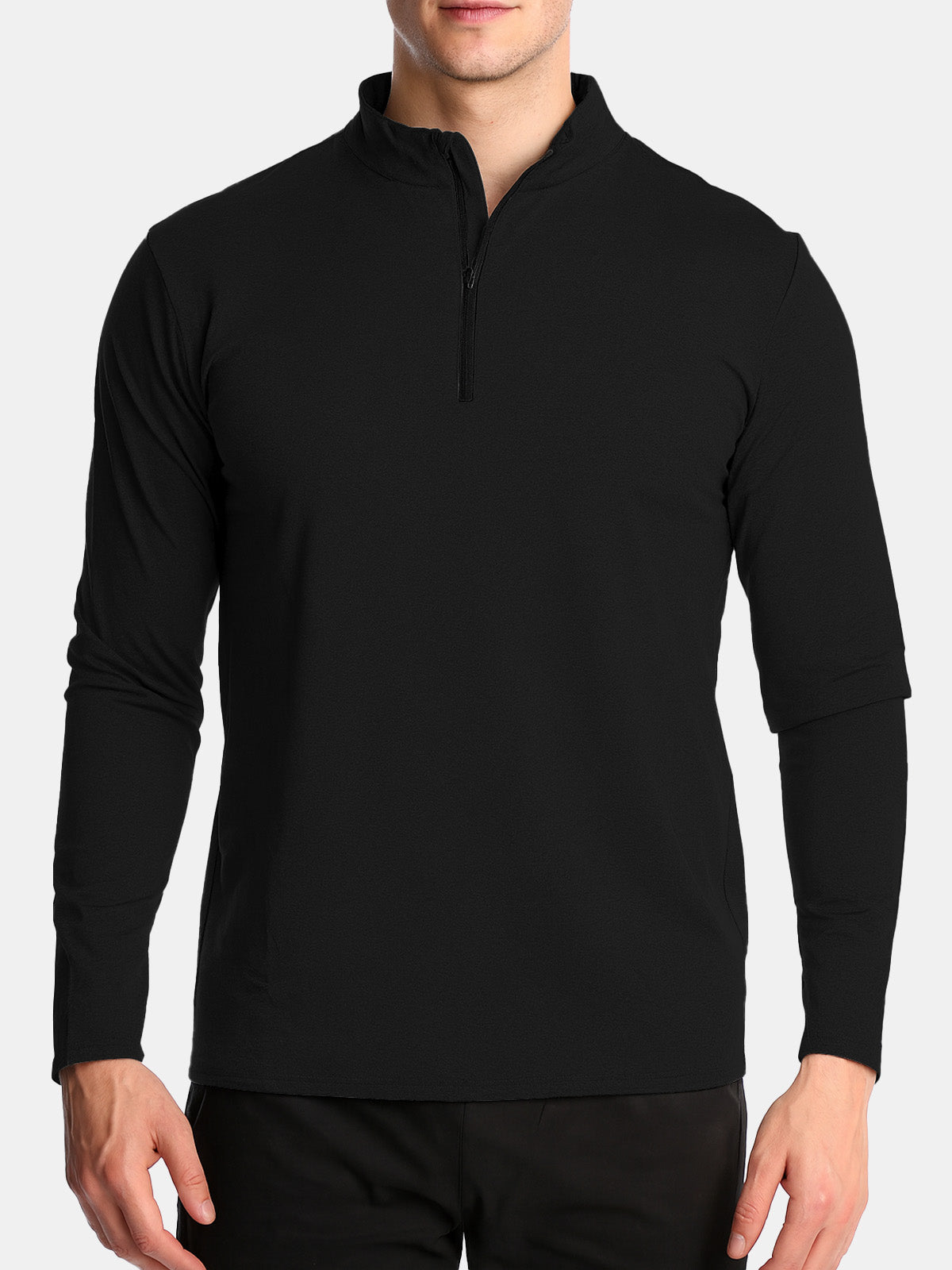 Men's Slim Fit Half-Zip Performance Long Sleeve Shirt Eleven Oasis