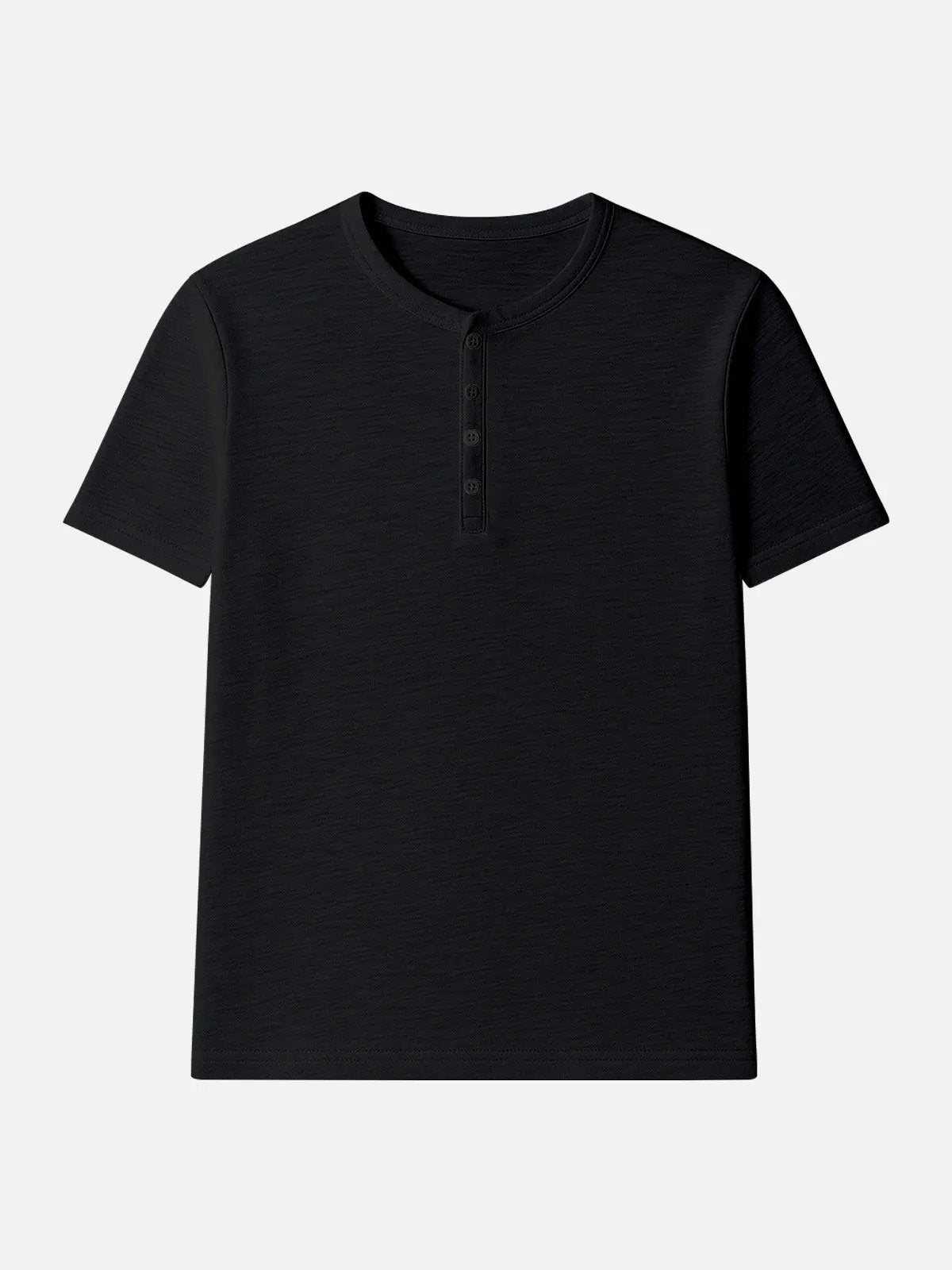 Men's Classic Cotton Henley T-Shirt ElevenOasis