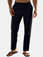 Men's Regular Fit Linen Blend Drawstring Pants Eleven Oasis