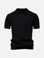 Men's Textured Knit Polo Short Sleeve Shirt Eleven Oasis