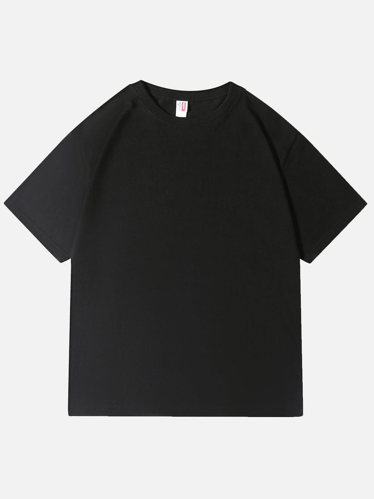 Men’s Solid Color Basic Cotton Round Neck Short Sleeve T-Shirt Eleven Oasis
