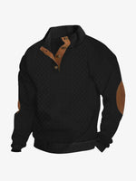 Men's Cable Knit Quarter Button Pullover Sweater ElevenOasis