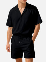 Men's Summer Casual Vacation Camp Collar Set Eleven Oasis