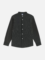 Men's Pinstripe Linen Blend Long Sleeve Shirt ElevenOasis