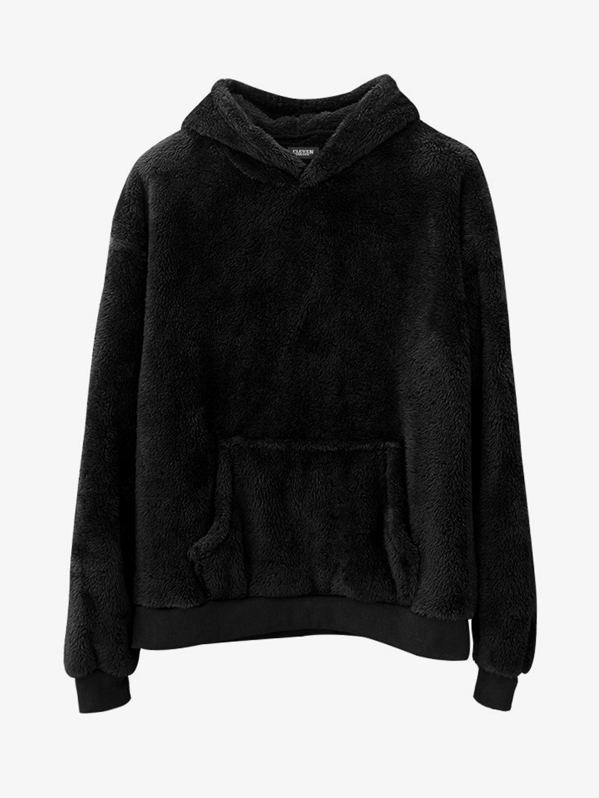 Men's Plush Sherpa Fleece Hoodie Eleven Oasis
