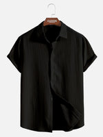 Men's Everyday Crinkle Texture Short Sleeve Shirt ElevenOasis