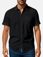 Men's Classic Linen Blend Short Sleeve Shirt Eleven Oasis