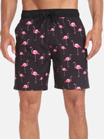 Men's Flamingo Print Swim Trunks ElevenOasis