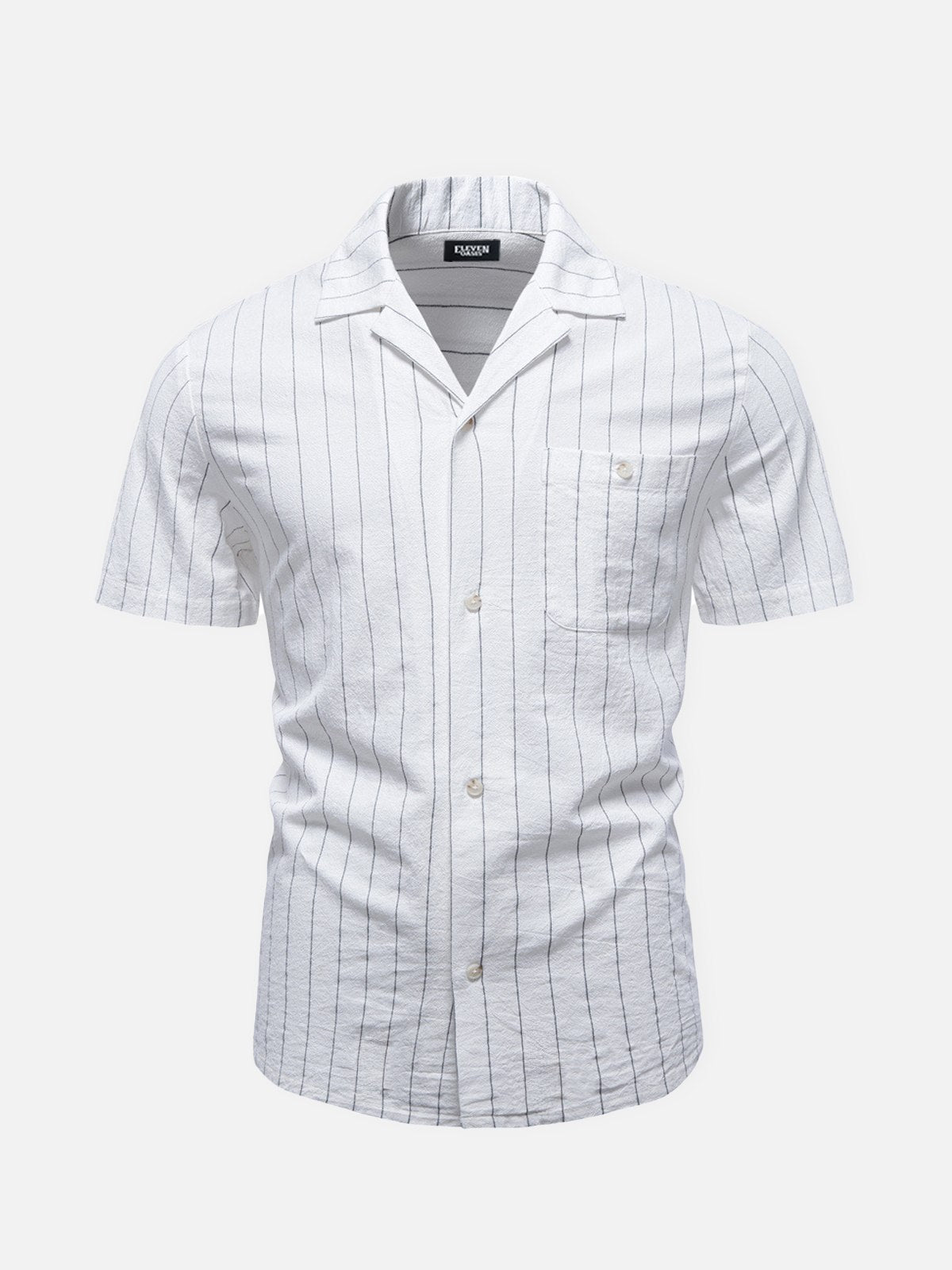 Men's Classic Pinstripe Slim Fit Short Sleeve Shirt Eleven Oasis