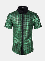 Men's Metallic Grid Short Sleeve Shirt Eleven Oasis