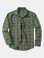 Men's Plaid Flannel Long Sleeve Shirt Eleven Oasis