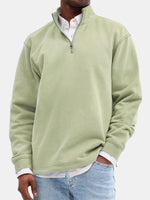 Men's Quarter-Zip Cotton Blend Sweatshirt Eleven Oasis