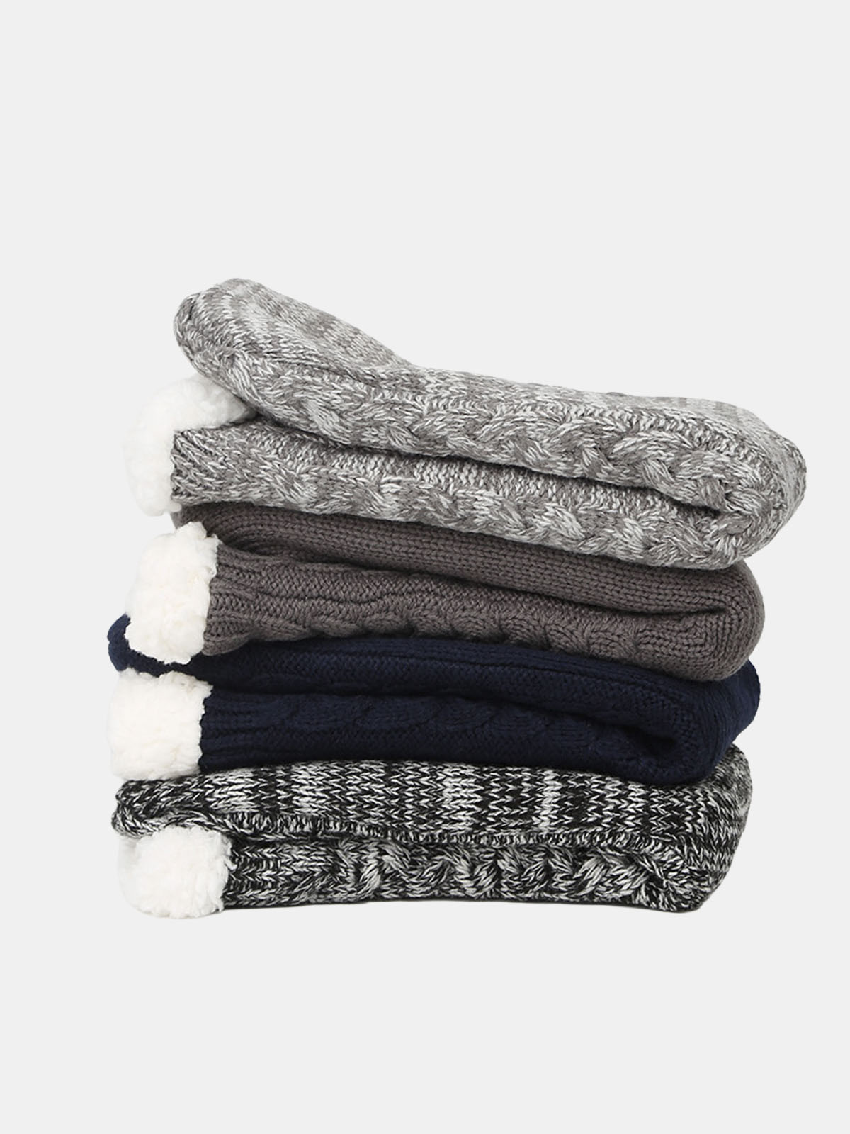 Thick Winter Plush-Lined Slipper Socks Eleven Oasis