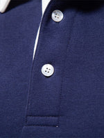 Men's Polo Collar Long Sleeve Sweatshirt Eleven Oasis