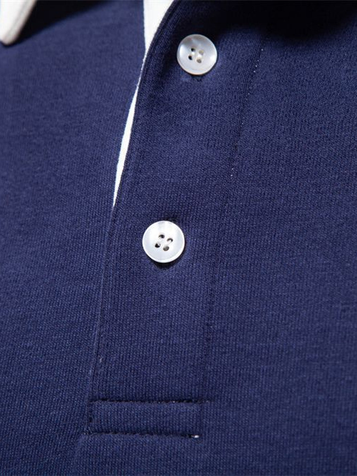 Men's Polo Collar Long Sleeve Sweatshirt Eleven Oasis