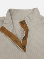 Men's Colorblock Henley Pullover Sweatshirt Eleven Oasis