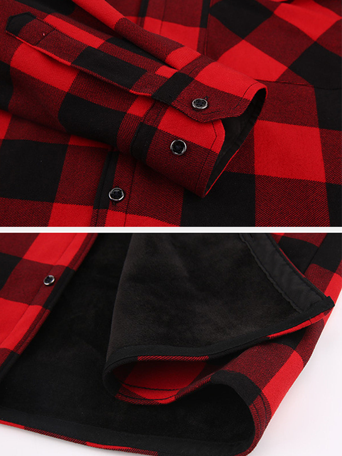 Men's Hooded Fleece Lined Flannel Shirt Jacket ElevenOasis