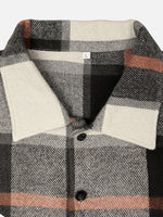 Men's Warm Plaid Button-Up Long Sleeve Shirt Jacket Eleven Oasis