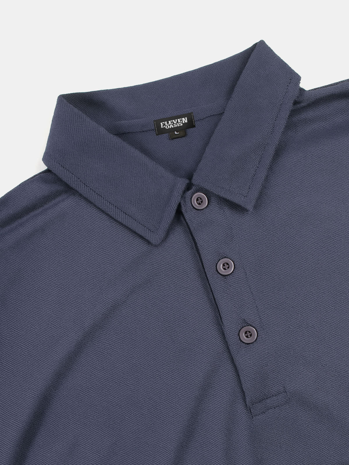 Men's Performance Polo Long Sleeve Shirt Eleven Oasis