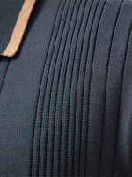 Men's Ribbed Knit Long Sleeve Polo Eleven Oasis