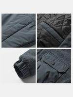 Men's Sherpa-Panel Hooded Puffer Jacket with Chest Pocket Eleven Oasis